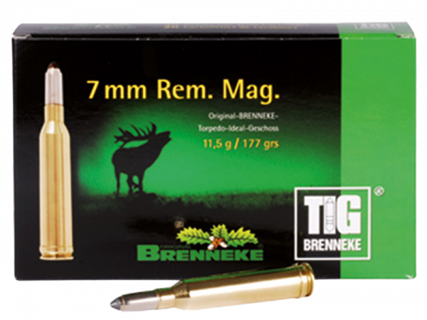 Brenneke 7mm Rem Mag TIG 177 grs Büchsenpatronen
