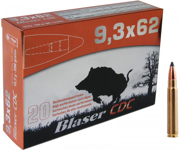 Blaser CDC 9,3x62 250 grs Büchsenpatronen