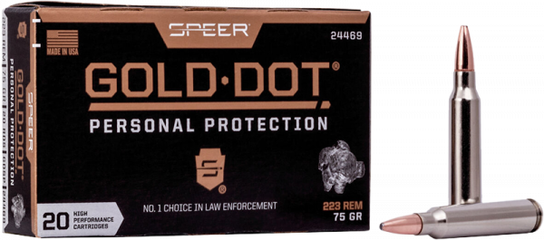 Speer Gold Dot Personal Protection .223 Rem Speer Gold Dot SP 75 grs Büchsenpatronen