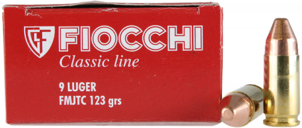 Fiocchi Classic 9mm Luger (9x19) FMJ Flat 123 grs Pistolenpatronen