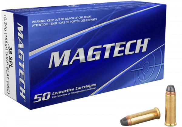 Magtech Standard .38 Special SJSP Flat 158 grs Revolverpatronen
