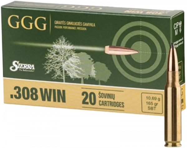 GGG Sierra GameKing .308 Win SGK 165 grs Büchsenpatronen