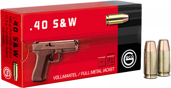 Geco Standard .40 S&W FMJ Flat 180 grs Pistolenpatronen