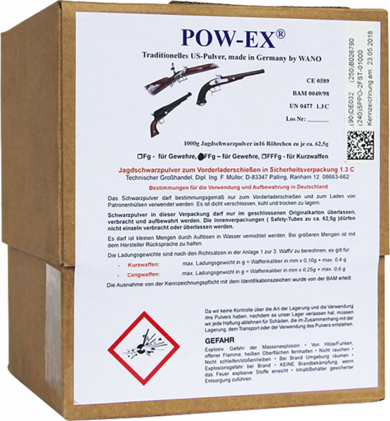 POW-EX FFg Safety Tubes Schwarzpulver