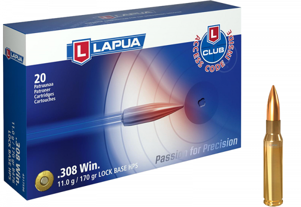Lapua Lock Base .308 Win 170 grs Büchsenpatronen