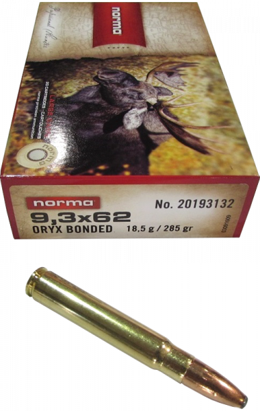 Norma Oryx 9,3x62 285 grs Büchsenpatronen