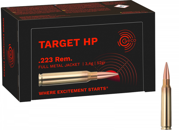 Geco Target HP .223 Rem BTHP 52 grs Büchsenpatronen