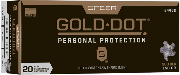 Speer Gold Dot Personal Protection .300 AAC Blackout Speer Gold Dot SP 150 grs Büchsenpatronen