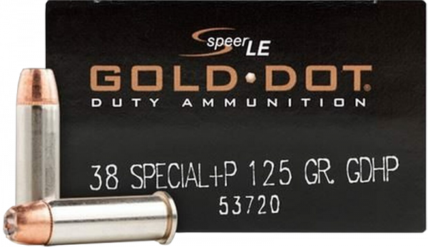 Speer LE Gold Dot Duty .38 Special +P Speer Gold Dot HP 125 grs Revolverpatronen