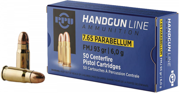 Prvi Partizan Handgun Line 7,65mm Parabellum FMJ 93 grs Pistolenpatronen