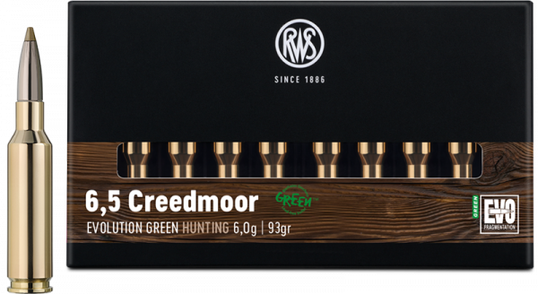 RWS Evolution Green 6,5mm Creedmoor EVO Green 93 grs Büchsenpatronen