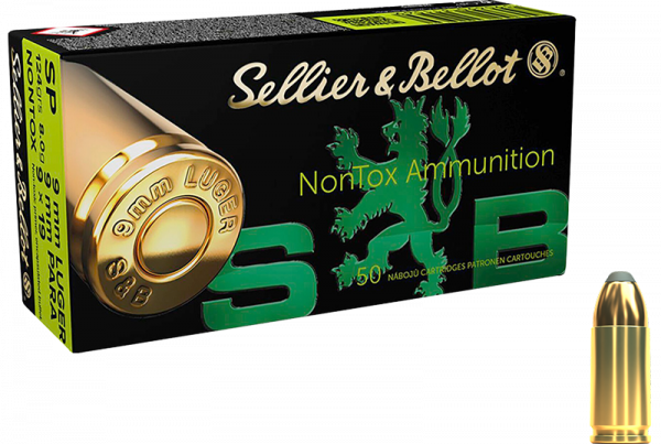 Sellier & Bellot NonTox 9mm Luger (9x19) SP 124 grs Pistolenpatronen