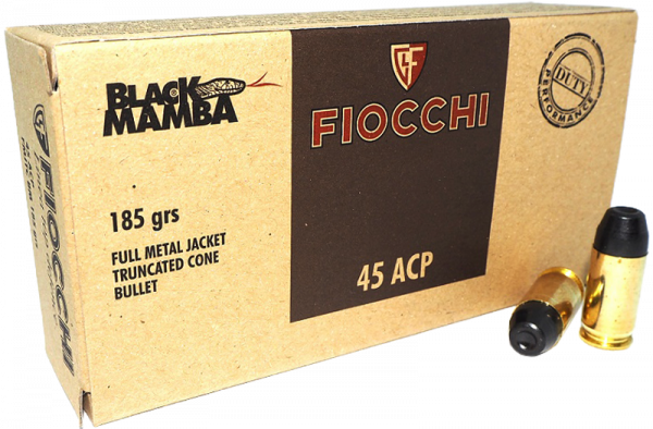 Fiocchi Top Defense .45 ACP Fiocchi Black Mamba 185 grs Pistolenpatronen