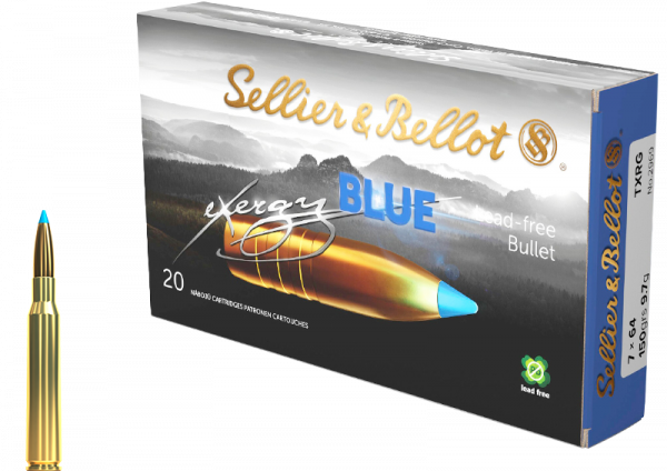 Sellier & Bellot eXergy Blue 7x64 TXRG 150 grs Büchsenpatronen