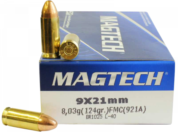 Magtech Standard 9mm IMI (9x21) FMJ 124 grs Pistolenpatronen