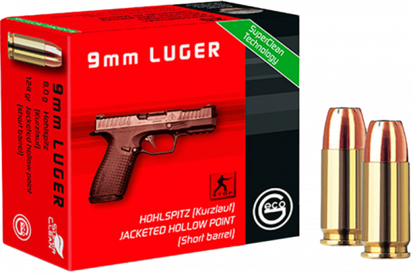 Geco Standard 9mm Luger (9x19) HP 124 grs Pistolenpatronen