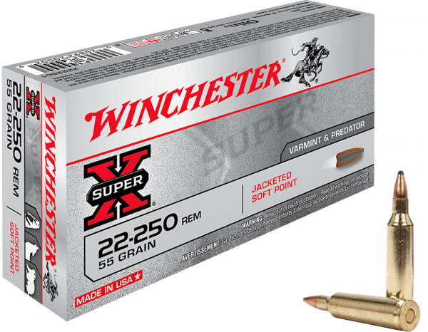 Winchester Super X .22-250 Rem JHP 55 grs Büchsenpatronen