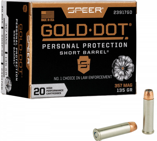 Speer Gold Dot Short Barrel Personal Protection .357 Mag Speer Gold Dot HP SB 135 grs Revolverpatronen