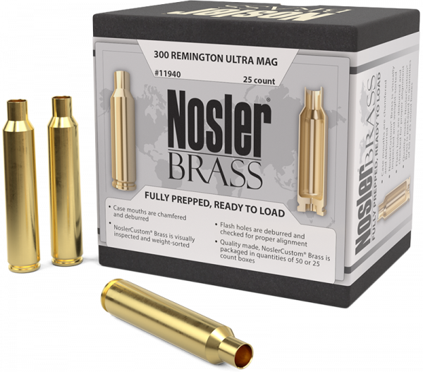 Nosler Premium Brass .300 Rem Ultra Mag Langwaffen Hülsen