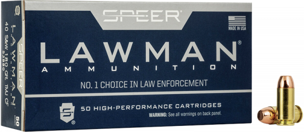 Speer LE Lawman Clean-Fire .40 S&W TFMJ Flat 180 grs Pistolenpatronen