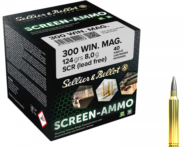 Sellier & Bellot Screen-Ammo .300 Win Mag 124 grs Büchsenpatronen