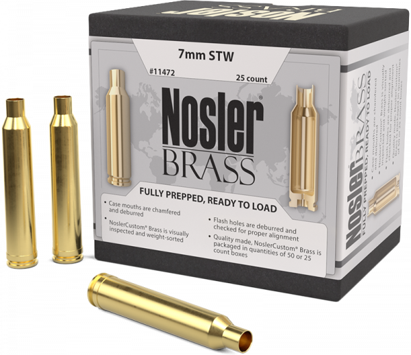 Nosler Premium Brass 7mm STW Langwaffen Hülsen