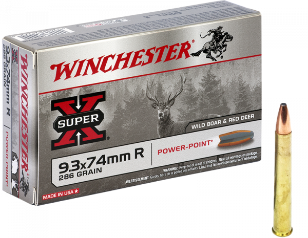 Winchester Super X 9,3x74 R Winchester Power Point 286 grs Büchsenpatronen