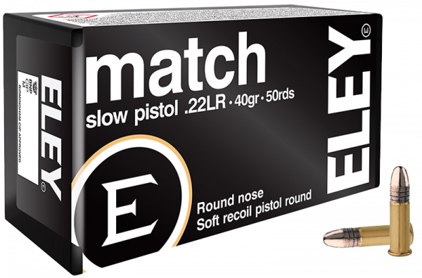 Eley Match Slow Pistol .22 LR LRN 40 grs Kleinkaliberpatronen