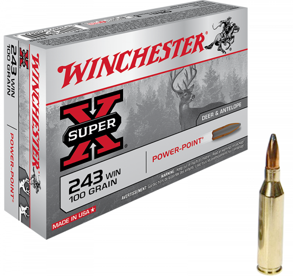 Winchester Super X .243 Win Winchester Power Point 100 grs Büchsenpatronen