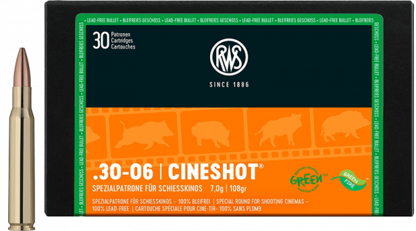 RWS Cineshot .30-06 Springfield CS bleifrei 108 grs Büchsenpatronen
