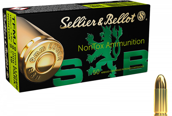 Sellier & Bellot NonTox 9mm Luger (9x19) TFMJ 115 grs Pistolenpatronen