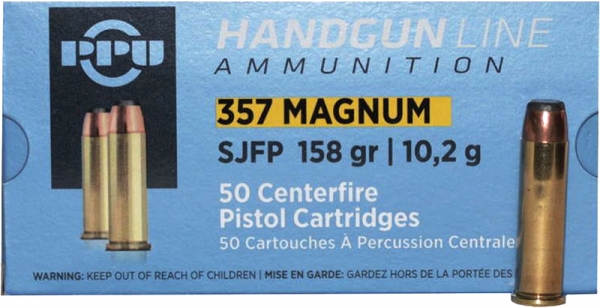 Prvi Partizan Handgun Line .357 Mag SJSP Flat 158 grs Revolverpatronen