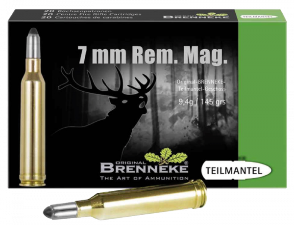 Brenneke 7mm Rem Mag TM 145 grs Büchsenpatronen