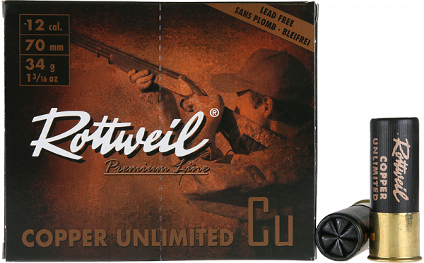 Rottweil Copper Unlimited 12/70 34 gr Schrotpatronen 1