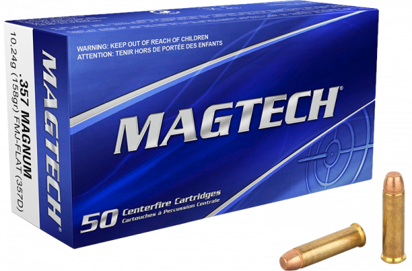 Magtech Standard .357 Mag FMJ Flat 158 grs Revolverpatronen