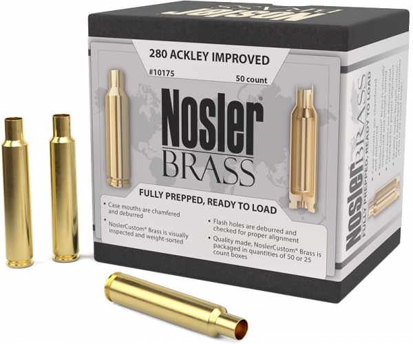 Nosler Premium Brass .280 Ackley Improved Langwaffen Hülsen