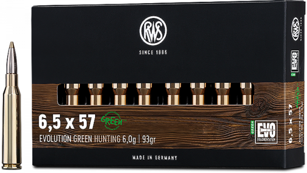 RWS Evolution Green 6,5x57  EVO Green 93 grs Büchsenpatronen