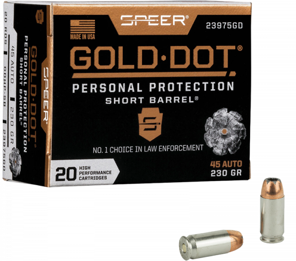 Speer Gold Dot Short Barrel Personal Protection .45 ACP Speer Gold Dot HP SB 230 grs Pistolenpatronen