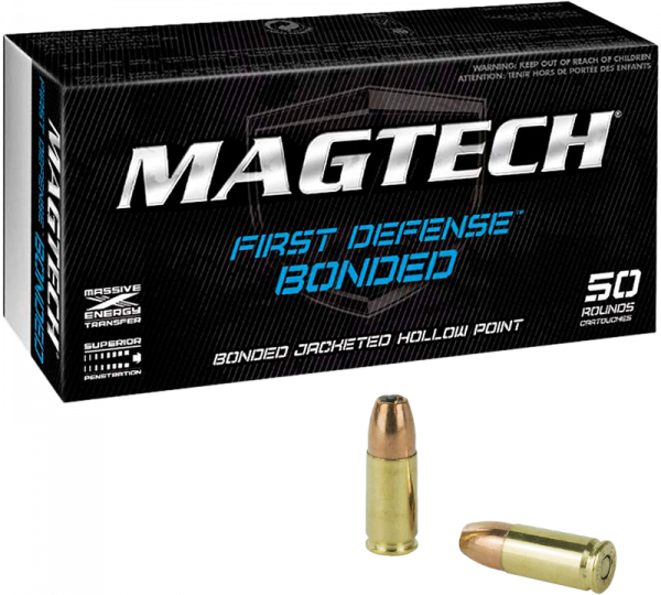 Magtech First Defence Bonded 9mm Luger (9x19) JHP 147 grs Pistolenpatronen