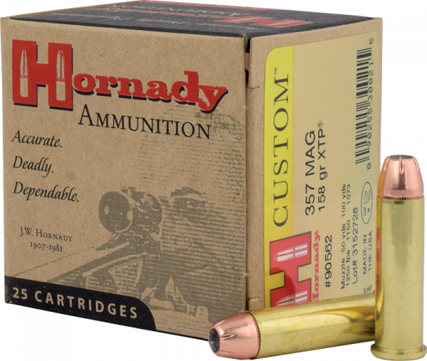 Hornady Custom .357 Mag XTP 158 grs Revolverpatronen