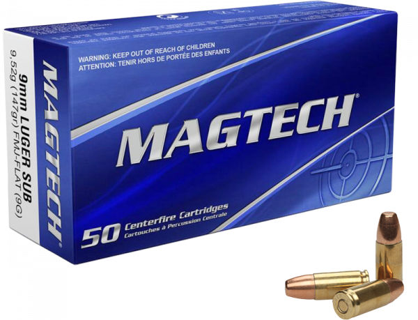Magtech Standard 9mm Luger (9x19) FMJ Flat 147 grs Pistolenpatronen