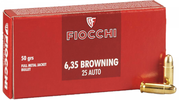 Fiocchi Classic 6,35mm Browning (.25 ACP) FMJ 50 grs Pistolenpatronen