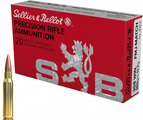 Sellier & Bellot Target Match .308 Win BTFMJ 180 grs Büchsenpatronen