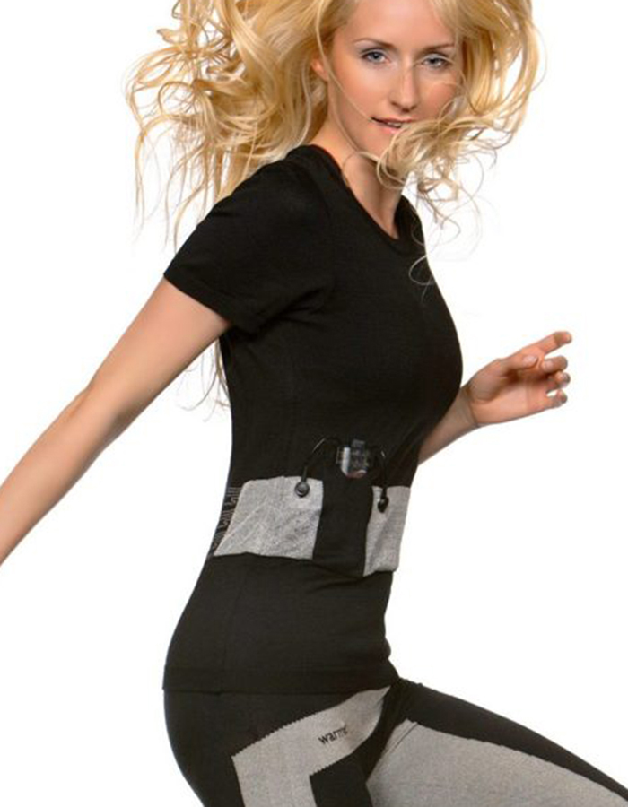 WarmX Undershirt 1/4-Arm beheizbares Unterhemd Funktionsunterwäsche  Unterwäsche Damen Schwarz 44 Polycolon bestellen, WarmX Unterhemden  Online-Shop