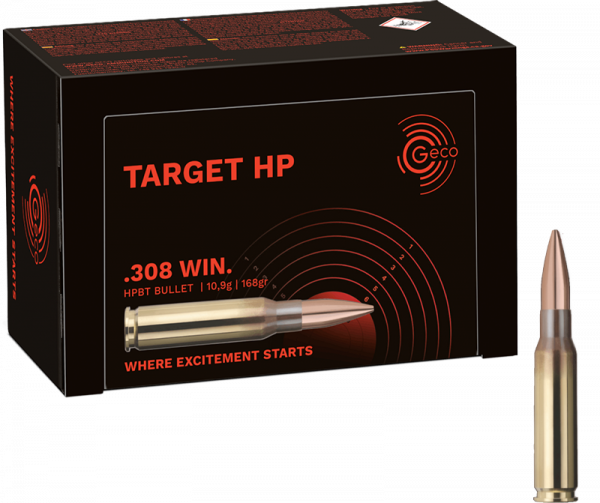 Geco Target HP .308 Win BTHP 168 gas Büchsenpatronen