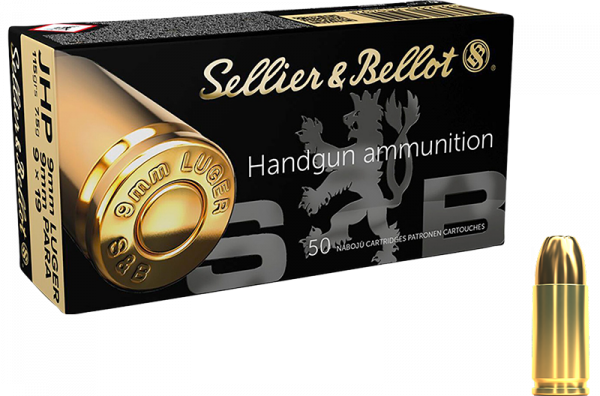 Sellier & Bellot Standard 9mm Luger (9x19) JHP 115 grs Pistolenpatronen
