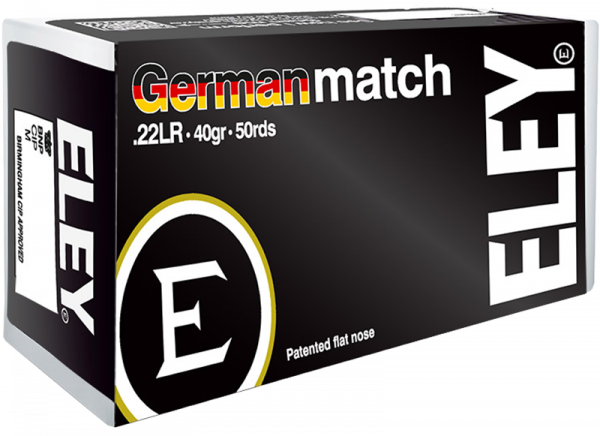 Eley German Match .22 LR LFN 40 grs Kleinkaliberpatronen