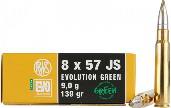 RWS Evolution Green 8x57 IS EVO Green 139 grs Büchsenpatronen