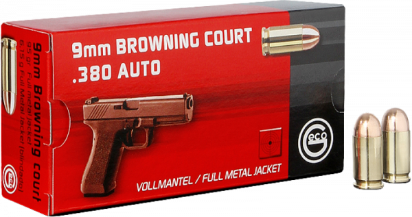 Geco Standard 9mm Browning Kurz (.380 ACP) FMJ RN 95 grs Pistolenpatronen