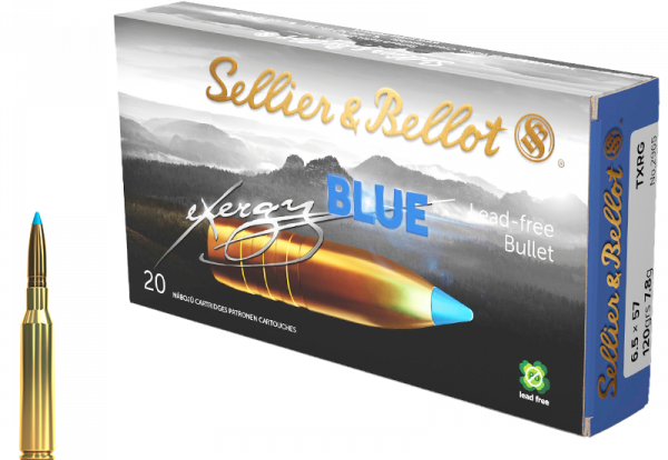 Sellier & Bellot eXergy Blue 6,5x57  TXRG 120 grs Büchsenpatronen